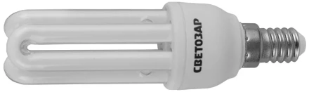 Энергосберегающая лампа СВЕТОЗАР&quot;U-КЛАССИКА&quot;спираль,цоколь E14(миньон),Т2,3U,теплый бел свет(2700К), 8000час, 12Вт(60) 44312-12 купить в Нефтеюганске