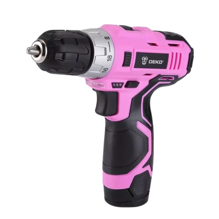 Дрель аккумуляторная DEKO GCD12DU3 PINK SET2 + оснастка 13 шт, 063-4171 купить в Нефтеюганске