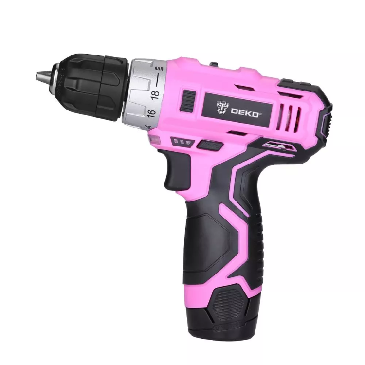 Дрель аккумуляторная DEKO GCD12DU3 PINK SET2 + оснастка 13 шт, 063-4171 купить в Нефтеюганске