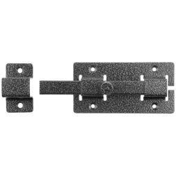 Задвижка накладная"ЗД-06"для дверей усиленная, порошковое покрытие, цвет серебро, квадратный засов 15х145х15мм, 60х145мм 37786-6