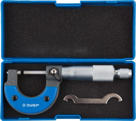 Микрометр ЗУБР &quot;ЭКСПЕРТ&quot; гладкий механический, МК 25, диапозон 0-25мм, шаг измерения 0,01мм 34480-25_z01 купить в Нефтеюганске