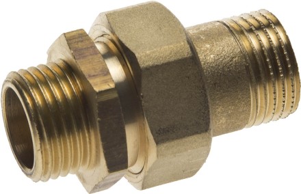 Соединитель GENERAL FITTINGS прямой с накидной гайкой, латунь, ш/ш, 1/2&quot; 51037-S/S-1/2 купить в Нефтеюганске