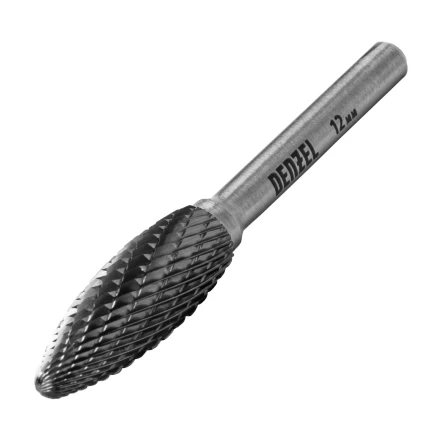 Борфреза по металлу твердосплавная Denzel, элипсообразная, тип-H, 12 мм, 72063 купить в Нефтеюганске