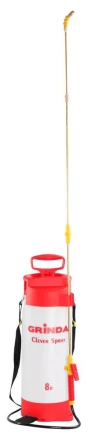 Опрыскиватель GRINDA садовый &quot;Clever Spray&quot;, 8 л, с латунным  телескоп. удлинителем и упорами для ног 8-425158_z01 купить в Нефтеюганске