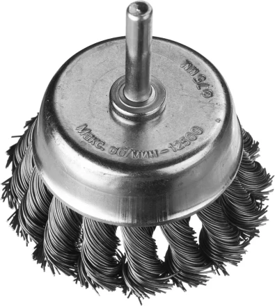 DEXX. Щетка чашечная со шпилькой, жгутированная стальная проволока 0,5мм, 75мм 35111-075 купить в Нефтеюганске