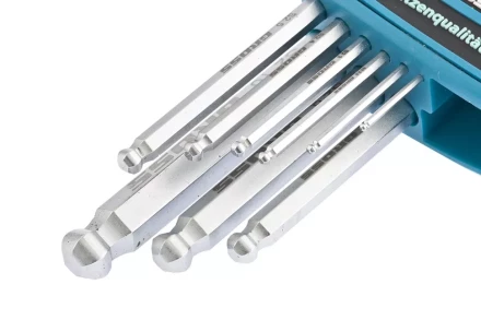 Набор ключей имбусовых HEX 1,5–10 мм S2 9 шт удлиненные с шаром сатинированные Gross 16403 купить в Нефтеюганске