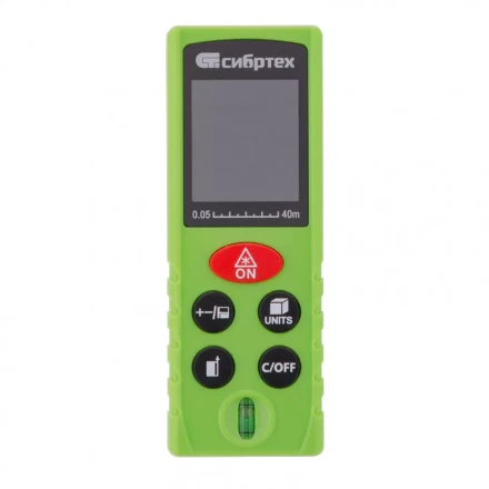 Лазерный дальномер Сибртех PM-40 с пузырьковым уровнем 38010 купить в Нефтеюганске