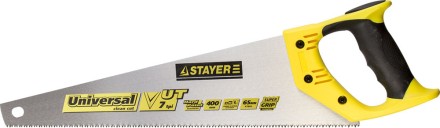 Ножовка универсальная (пила) STAYER Universal 400 мм, 7 TPI, закаленный зуб, рез вдоль и поперек волокон, для средних заготовок, фанеры, ДСП, МДФ 1510-40_z01 купить в Нефтеюганске