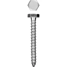 Шурупы ЗУБР "МАСТЕР" с шестигранной головкой, оцинкованные, 6x60мм, 4шт 300456-06-060