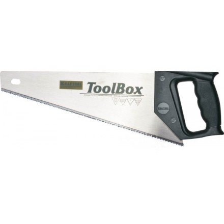 Ножовка по дереву компактная (пила) TOOLBOX 350 мм, 11/12 TPI, зуб универсальный, наклонный, KRAFTOOL 15012-35 купить в Нефтеюганске