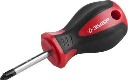 Отвертка ЗУБР &quot;МАСТЕР&quot;, &quot;STUBBY&quot; ( бочка ), Cr-v, эргономичная двухкомпонентная рукоятка, PH1x38мм 25062-38-1_z02 купить в Нефтеюганске