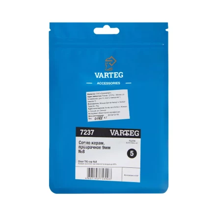 Сопло керамическое прозрачное 9 мм №8 VARTEG купить в Нефтеюганске