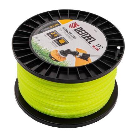 Леска для триммера зубчатый квадрат, 2,4мм х 172м, на DIN катушке FLEX CORD// Denzel 96804 купить в Нефтеюганске