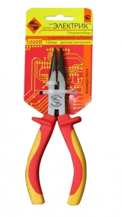 Плоскогубцы с удл. губками  диэлектр. 150мм 1/6/60 19015 купить в Нефтеюганске