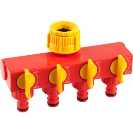 Распределитель GRINDA четырехканальный, из ударопрочной пластмассы, &quot;резьба внешняя 3/4&quot;-1&quot;-соединитель&quot; 8-426314_z01 купить в Нефтеюганске