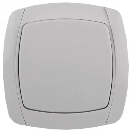 Выключатель СВЕТОЗАР &quot;CITY LIGHT&quot; одноклавишный в сборе, цвет белый, 10А/~250В SV-54230-W купить в Нефтеюганске