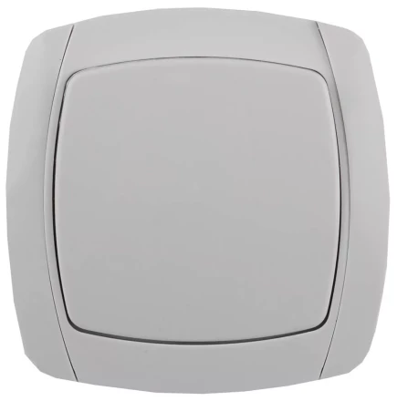 Выключатель СВЕТОЗАР &quot;CITY LIGHT&quot; одноклавишный в сборе, цвет белый, 10А/~250В SV-54230-W купить в Нефтеюганске