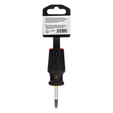 Отвертка, PH2х38 мм, S2, 3к рукоятка Denzel 121867 купить в Нефтеюганске