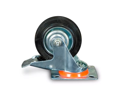 Колесо поворотное резина SCb 42 100 мм с тормозом (Y) 1022088 купить в Нефтеюганске