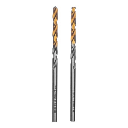 Сверло спиральное по металлу 3 x 60 мм, Р6М5, Golden Tip , 2шт. Denzel 718225 купить в Нефтеюганске