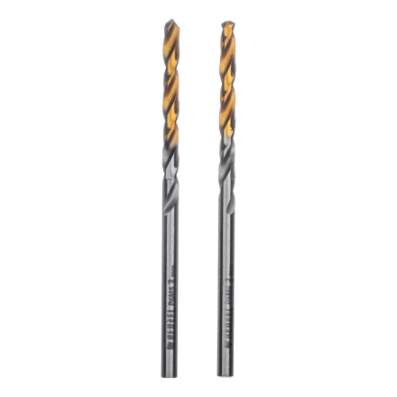 Сверло спиральное по металлу 3 x 60 мм, Р6М5, Golden Tip , 2шт. Denzel 718225 купить в Нефтеюганске