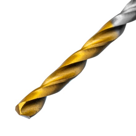 Сверло спиральное по металлу 3 x 60 мм, Р6М5, Golden Tip , 2шт. Denzel 718225 купить в Нефтеюганске