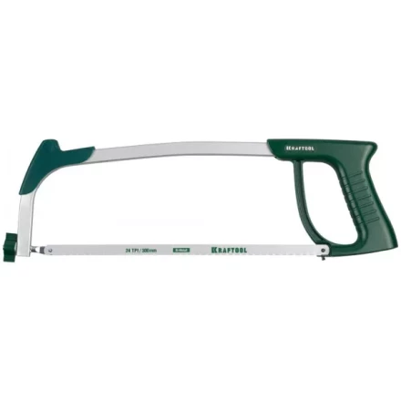 Ножовка по металлу, KRAFTOOL 15811, металлическая рукоятка, натяжение 120 кг, 300 мм 15811 купить в Нефтеюганске