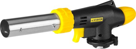 Газовая горелка &quot;ProTerm&quot; на баллон, STAYER &quot;PROFESSIONAL&quot; 55580, с пьезоподжигом, регулировка пламени, цанговое соединение, 1300С 55580 купить в Нефтеюганске