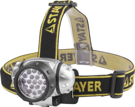 Фонарь STAYER &quot;STANDARD&quot; налобный светодиодный, 19LED, 4 режима, 3ААА 56570 купить в Нефтеюганске