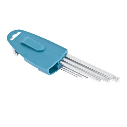 Набор ключей имбусовых HEX 1,5–10 мм S2 9 шт экстра-длинные с шаром сатинированные Gross 16404 купить в Нефтеюганске