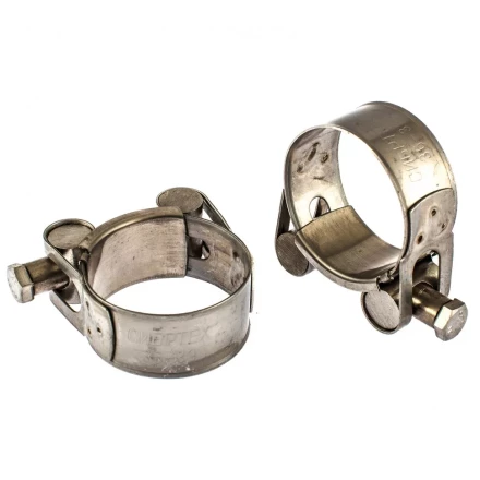 Хомуты металлические силовые 36-39 мм ширина 20 мм шарнирный W4 2 шт Сибртех 475233 купить в Нефтеюганске