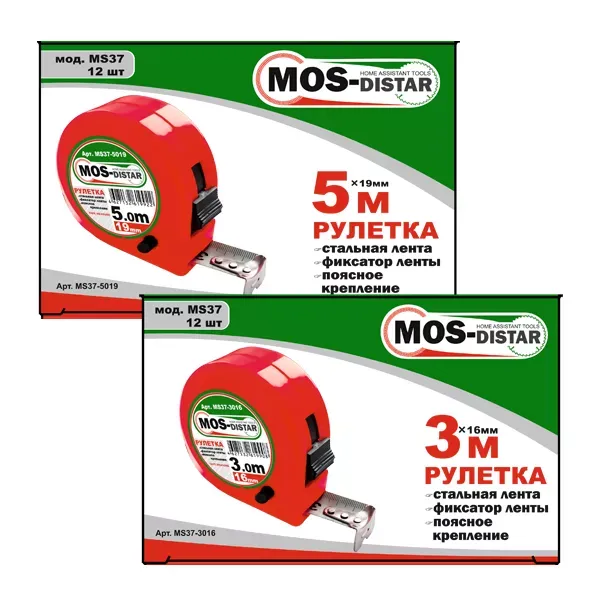 Рулетка измерительная MOS-DISTAR MS37-5019 купить в Нефтеюганске