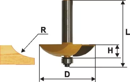 Фреза фигирейная горизонтальная Ф51Х13 мм хвостовик 12 мм 46565 купить в Нефтеюганске