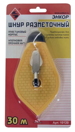 Шнур разметочный пластиковый корпус 30 м 10120 купить в Нефтеюганске