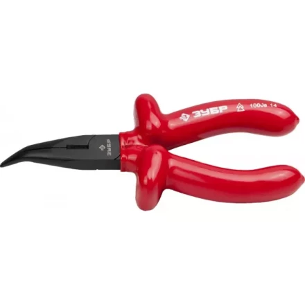 Тонкогубцы ЗУБР &quot;МАСТЕР&quot; &quot;ЭЛЕКТРИК&quot; изогнутые диэлектрические, высоковольтные до ~1000В, 160мм 2214-4-16_z02 купить в Нефтеюганске