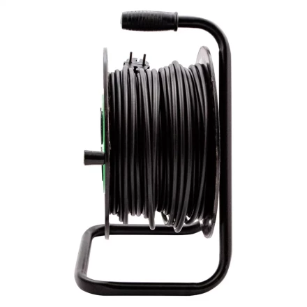 Удлинитель силовой 50 м Сибртех 95855, 10А, тип УХ10, ПВС, на кабельной катушке, 4 розетки без заземления купить в Нефтеюганске