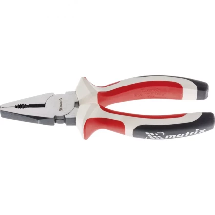 Плоскогубцы White Nickel 180 мм никелированные трехкомпонентные рукоятки MATRIX 17075 купить в Нефтеюганске