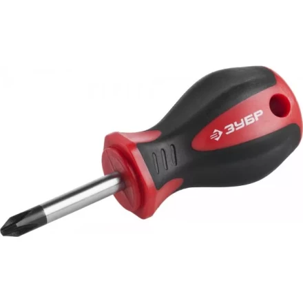 Отвертка ЗУБР &quot;МАСТЕР&quot;, &quot;STUBBY&quot; ( бочка ), Cr-v, эргономичная двухкомпонентная рукоятка, PH2x38мм 25062-38-2_z03 купить в Нефтеюганске