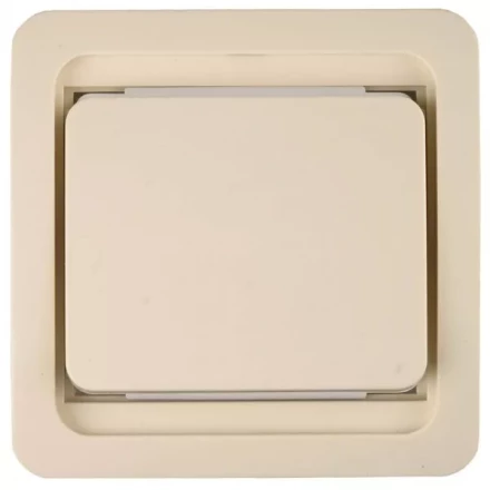 Выключатель СВЕТОЗАР &quot;ГАММА&quot; одноклавишный, без подсветки, цвет бежевый, 10А/~250В SV-54130-B купить в Нефтеюганске