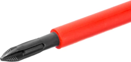 Отвертка KRAFTOOL, высоковольтная, Cr-Mo-V стержень, двухкомпонент. маслобензостойкая рукоятка, PH №1, 80мм 250084-1-080 купить в Нефтеюганске