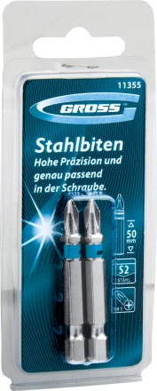 Набор бит РН2х50, сталь S2, 2шт GROSS 11357 купить в Нефтеюганске