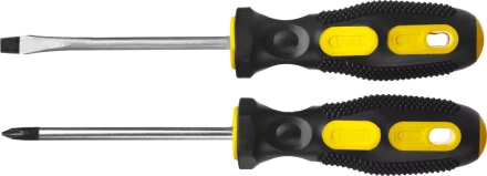 Набор STAYER &quot;MASTER&quot;: Отвертки слесарные, двухкомпонентная рукоятка, магнитный наконечник, 2 / 6мм - 100мм, 2шт 2513-H2_z01 купить в Нефтеюганске