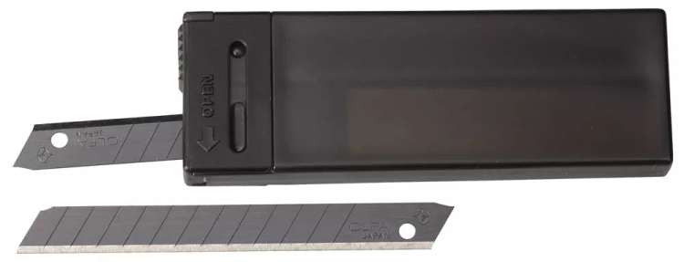 Лезвие OLFA сегментированные BLACK MAX, 9х80х0,38мм, 13 сегментов, 10шт OL-ABB-10B купить в Нефтеюганске