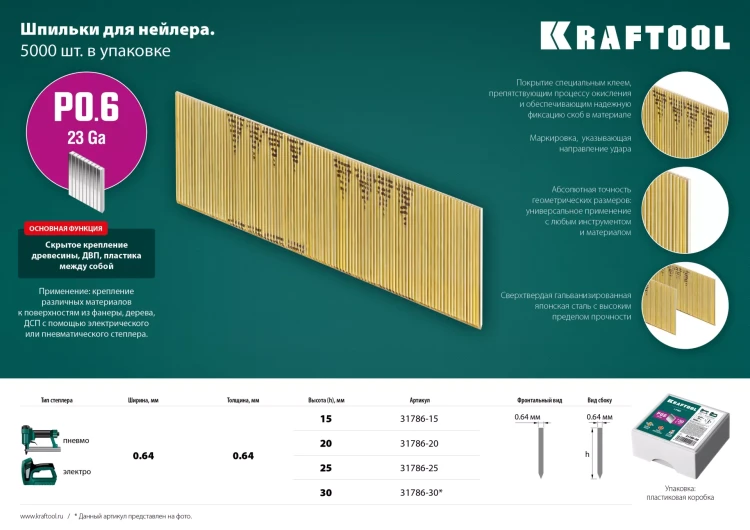 Шпильки тип 23GA (P0.6) 10 000 шт 31786-30 купить в Нефтеюганске