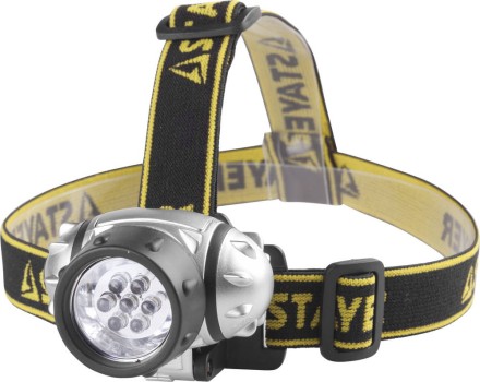 Фонарь STAYER &quot;STANDARD&quot; налобный светодиодный, 7LED, 3 режима, 3ААА 56572 купить в Нефтеюганске