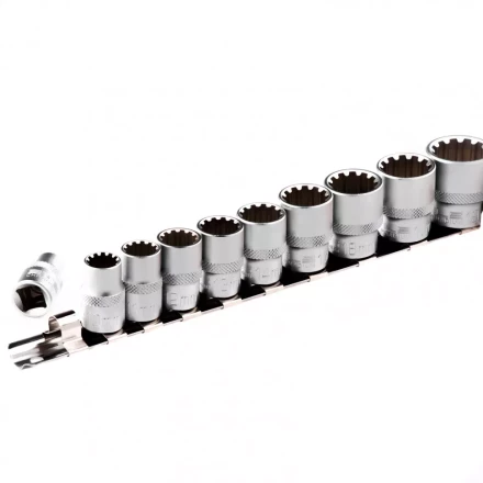 Набор универсальных торцевых головок 3/8 SpLine CrV 10 шт 8-19 мм Stels 13639 купить в Нефтеюганске