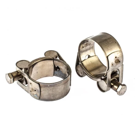 Хомуты металлические силовые 32-35 мм ширина 20 мм шарнирный W4 2 шт Сибртех 475193 купить в Нефтеюганске
