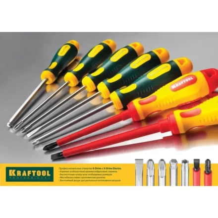 Отвертка KRAFTOOL &quot;EXPERT&quot;, Cr-Mo-V сталь, двухкомпонентная противоскользящая рукоятка, PZ, №2x38мм 250073-2-038 купить в Нефтеюганске