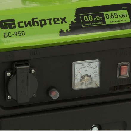 Бензогенератор Сибртех БС-950 с ручным стартером 94665 купить в Нефтеюганске