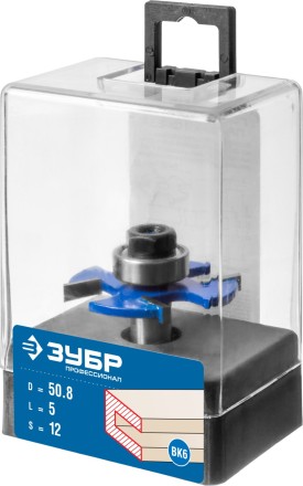 ЗУБР 50.8 x 5 мм, хвостовик 12 мм, фреза горизонтально-пазовая, Профессионал (28757-50.8-5-12) купить в Нефтеюганске